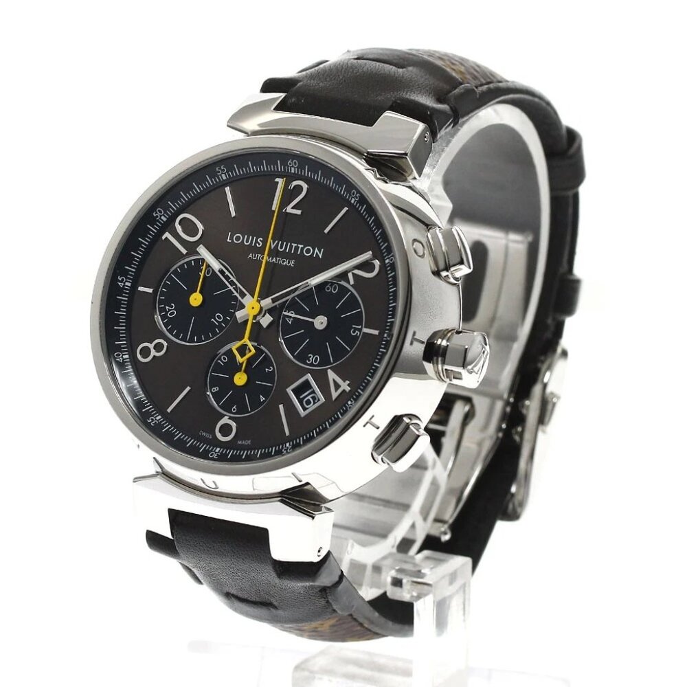 LOUIS VUITTON Tambour Q112F Chronograph Brown Dial Automatic Men's Watch_888587 - Picture 1 of 7